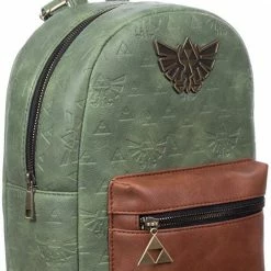 Bioworld Zelda Video Game Green And Brown Mini Backpack Backpacks
