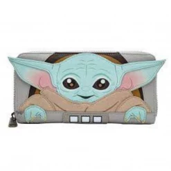 Circle Of Hope Boutique Loungefly Star Wars Mandalorian Baby Yoda In Crib Zip Around Wallet