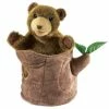 Folkmanis Puzzles, Games, & Toys Bear In Tree Stump Hand Puppet