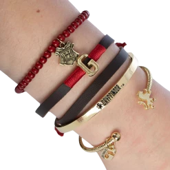 Bioworld Jewelry Harry Potter Gryffindor Bracelet Set