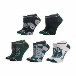 Bioworld Clothing Harry Potter Slytherin Ankle Socks - 5-Pack