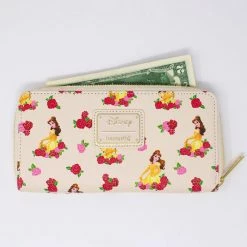 Circle Of Hope Boutique Loungefly Beauty And The Beast Belle All-Over-Print Rose Wallet Exclusive Wallets