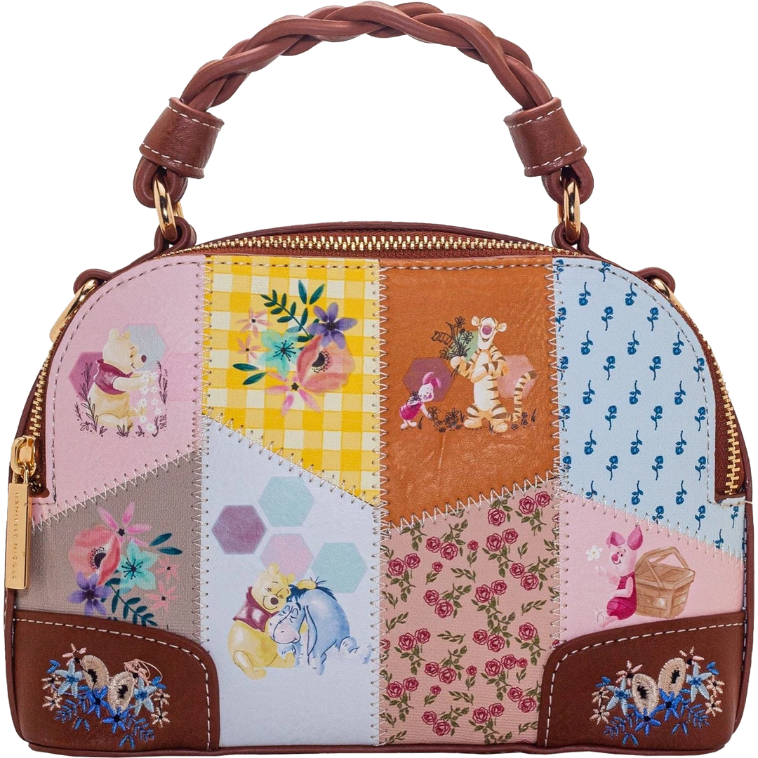 Danielle Nicole Disney's Winnie The Pooh Patchwork Satchel Crossbody 3 Danielle Nicole Disney's Winnie The Pooh Patchwork Satchel Crossbody