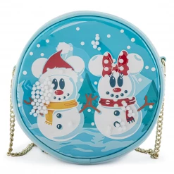 Totes & Bags Loungefly Disney Snowman Mickey Minnie Snow Globe Crossbody