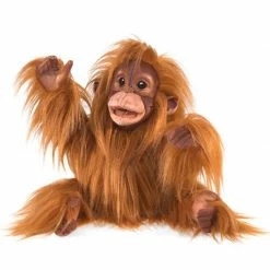 Folkmanis Baby Orangutan Hand Puppet Puzzles, Games, & Toys