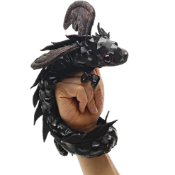 Folkmanis Puzzles, Games, & Toys Midnight Dragon Wristlet Finger Puppet