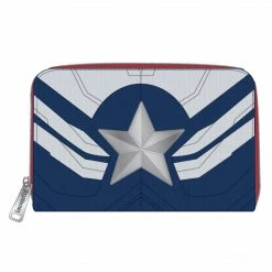 Loungefly LF Marvel Falcon Captain America Cosplay Ziparound Wallet