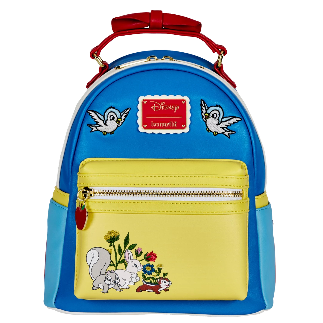 Backpacks Loungefly Disney Snow White Cosplay Bow Handle Mini Backpack 3 Backpacks Loungefly Disney Snow White Cosplay Bow Handle Mini Backpack