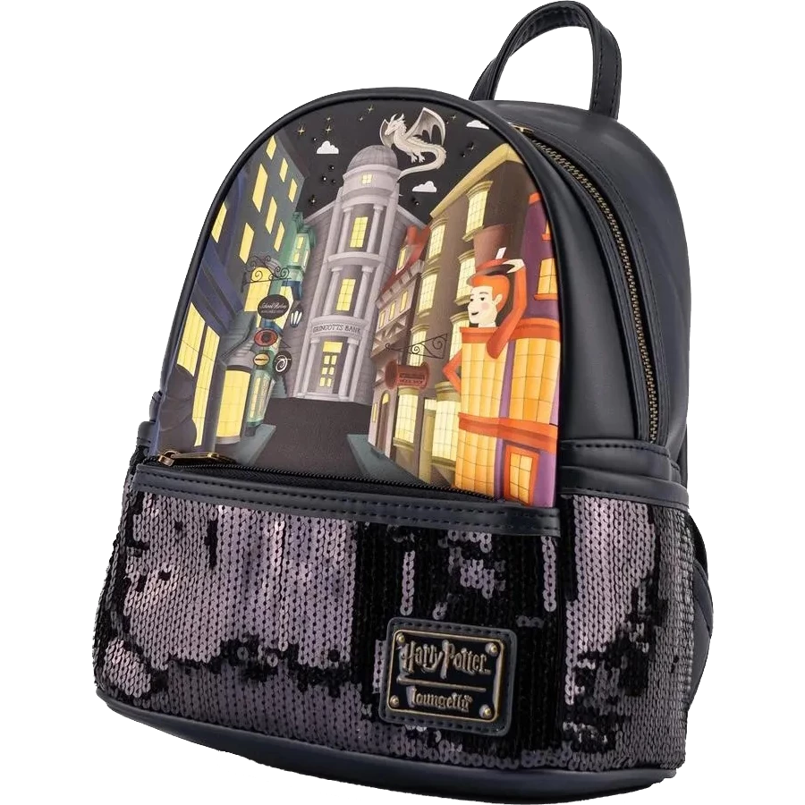 Loungefly Harry Potter Diagon Alley Sequin Mini Backpack Backpacks 5 Loungefly Harry Potter Diagon Alley Sequin Mini Backpack Backpacks