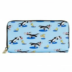Wallets Loungefly Looney Tunes Tweety & Sylvester All-over-print Ziparound Wallet