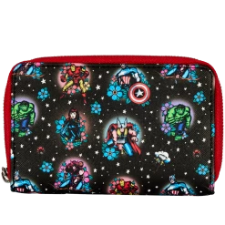 Wallets Loungefly Marvel Avengers Tattoo Ziparound Wallet