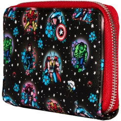 Wallets Loungefly Marvel Avengers Tattoo Ziparound Wallet