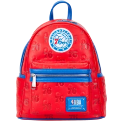 Loungefly NBA Philly 76ers Debossed Logo Mini Backpack