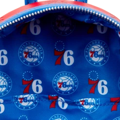 Loungefly NBA Philly 76ers Debossed Logo Mini Backpack