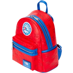 Loungefly NBA Philly 76ers Debossed Logo Mini Backpack