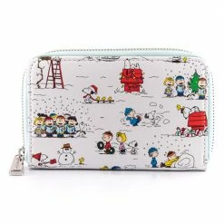 Loungefly Peanuts Happy Holidays All-Over-Print Ziparound Wallet Wallets