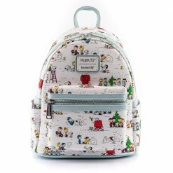 Loungefly Peanuts Happy Holidays All-Over-Print Mini Backpack