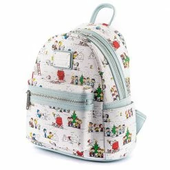 Loungefly Peanuts Happy Holidays All-Over-Print Mini Backpack