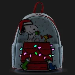 Loungefly Peanuts Gift Giving Snoopy And Woodstock Mini Backpack Backpacks