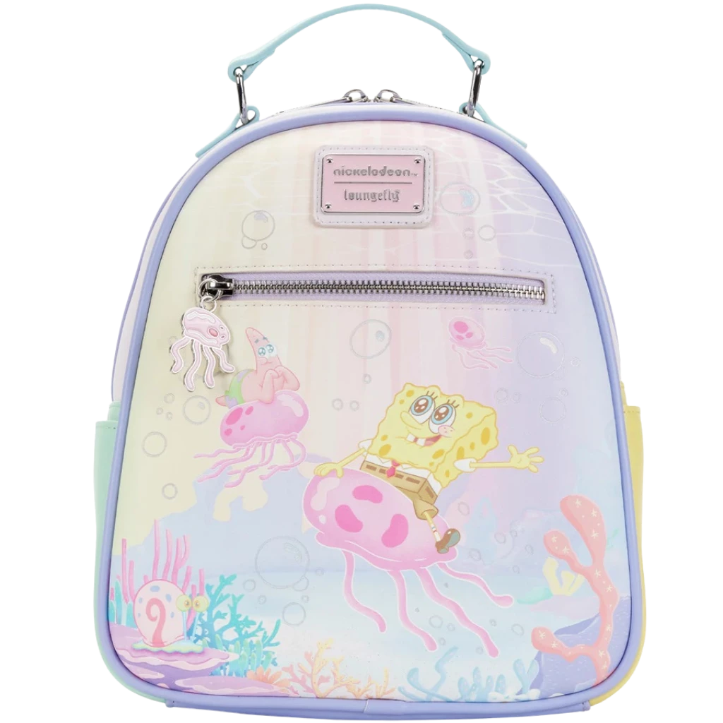 Backpacks Loungefly Spongebob Pastel Jellyfishing Mini Backpack 3 Backpacks Loungefly Spongebob Pastel Jellyfishing Mini Backpack