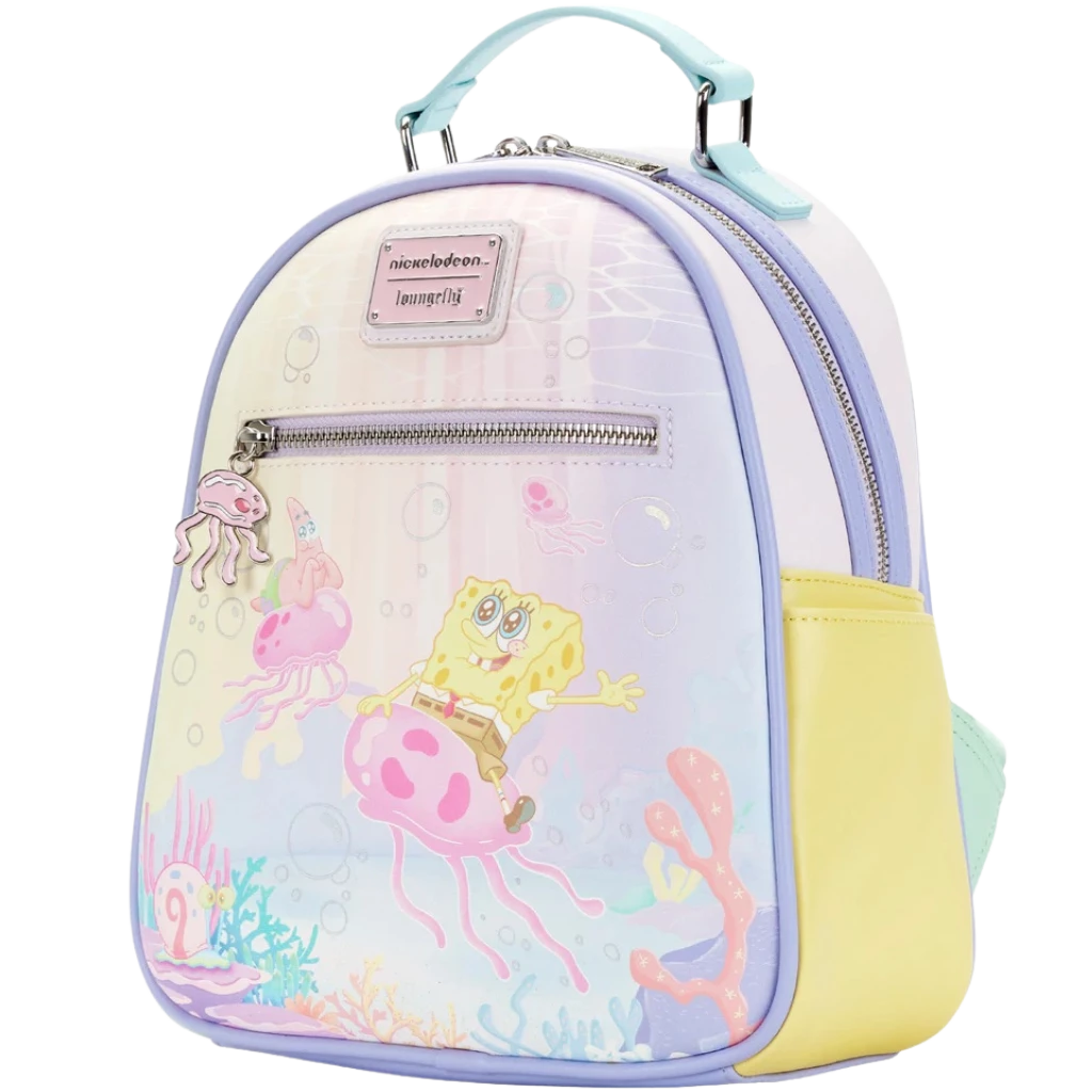 Backpacks Loungefly Spongebob Pastel Jellyfishing Mini Backpack 5 Backpacks Loungefly Spongebob Pastel Jellyfishing Mini Backpack