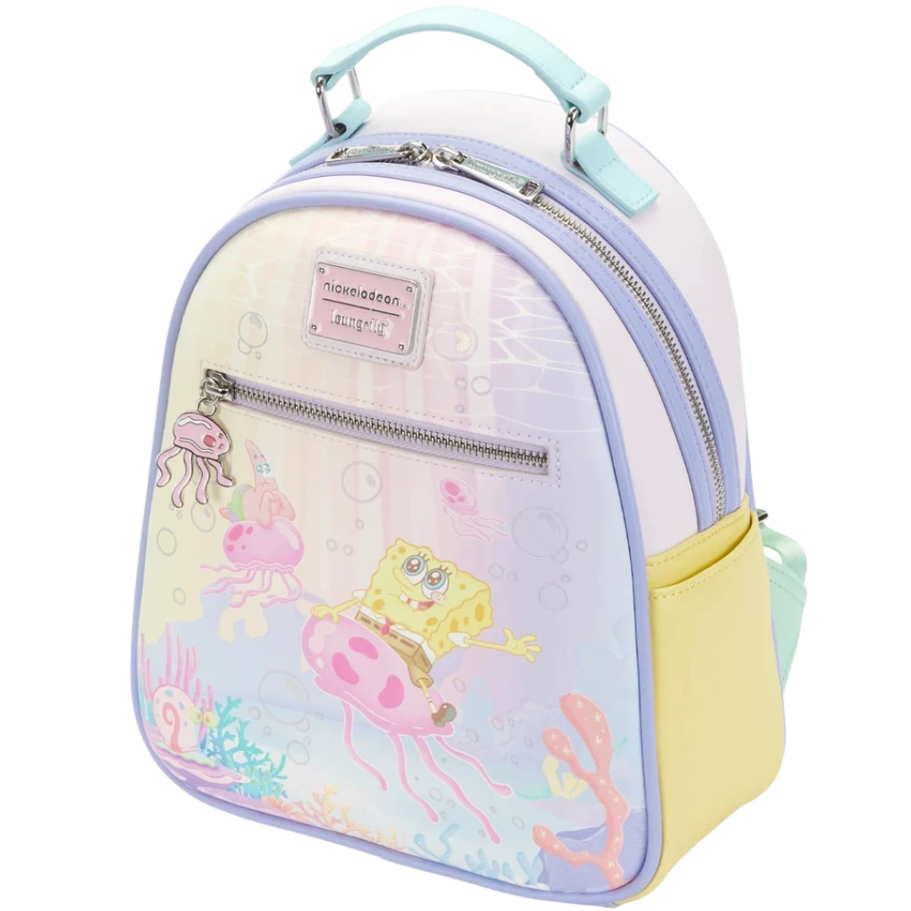 Backpacks Loungefly Spongebob Pastel Jellyfishing Mini Backpack 6 Backpacks Loungefly Spongebob Pastel Jellyfishing Mini Backpack