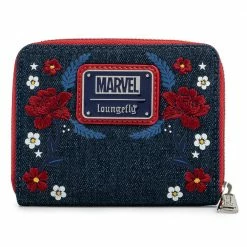 Loungefly Marvel Captain America 80th Anniversary Floral Shield Ziparound Wallet Wallets