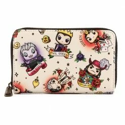 Pop! By Loungefly Disney Villains Tattoo AOP Ziparound Wallet