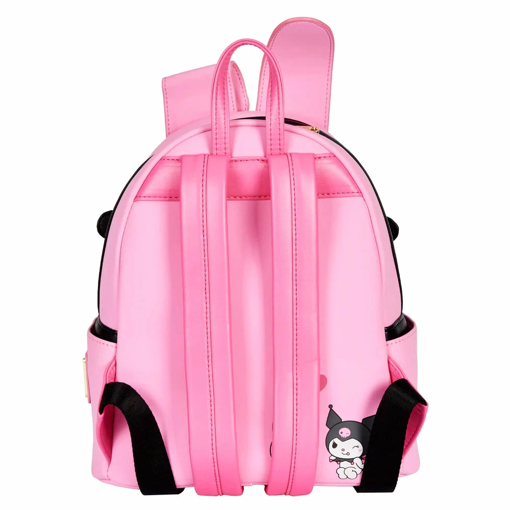 Loungefly Sanrio My Melody Kuromi Double Pocket Backpack 5 Loungefly Sanrio My Melody Kuromi Double Pocket Backpack