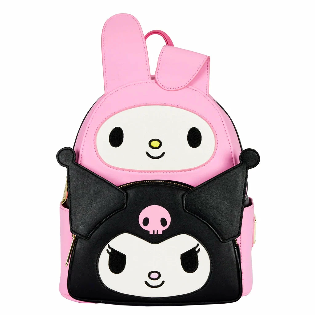 Loungefly Sanrio My Melody Kuromi Double Pocket Backpack 3 Loungefly Sanrio My Melody Kuromi Double Pocket Backpack