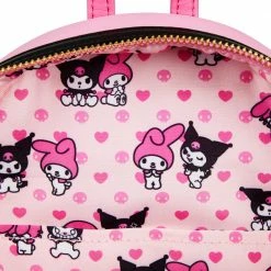 Loungefly Sanrio My Melody Kuromi Double Pocket Backpack 11 Loungefly Sanrio My Melody Kuromi Double Pocket Backpack