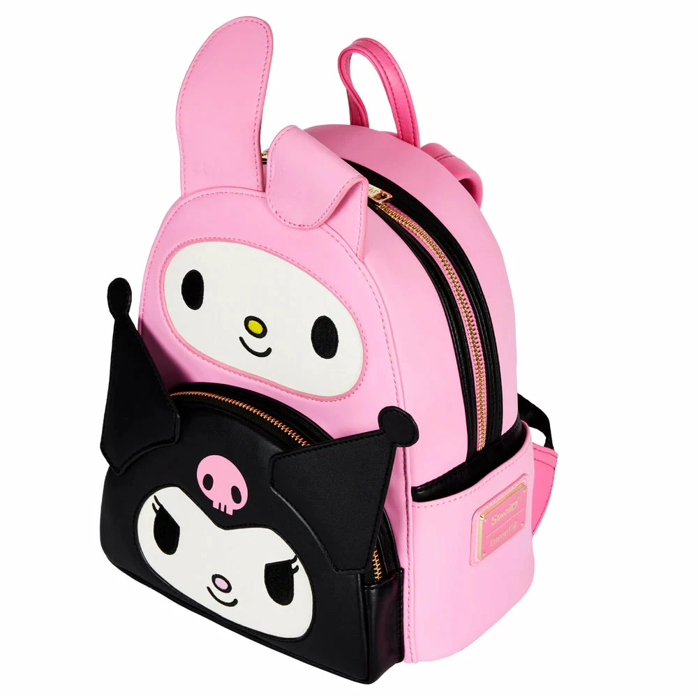 Loungefly Sanrio My Melody Kuromi Double Pocket Backpack 4 Loungefly Sanrio My Melody Kuromi Double Pocket Backpack