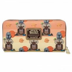 Loungefly Star Wars Mandalorian Bantha Ride AOP Ziparound Wallet Wallets