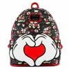 Loungefly Disney Mickey And Minnie Heart Hands Mini Backpack Backpacks