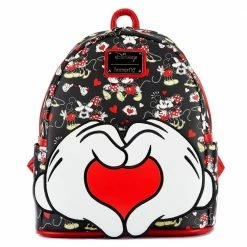 Loungefly Disney Mickey And Minnie Heart Hands Mini Backpack Backpacks