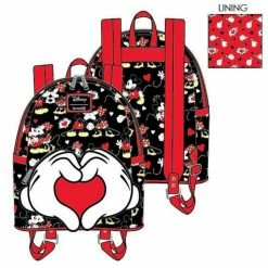 Loungefly Disney Mickey And Minnie Heart Hands Mini Backpack Backpacks