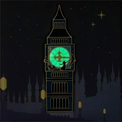 Jewelry Loungefly Peter Pan Clock Glow In The Dark Moving Pin