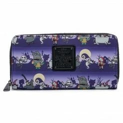 Wallets Loungefly Disney Nightmare Before Christmas Halloween Line Zip Around Wallet