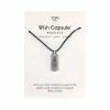 Circle Of Hope Boutique Wish Capsule Necklace - Silver (Black Cord) Jewelry