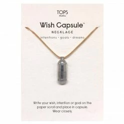 Circle Of Hope Boutique Wish Capsule Necklace - Silver (Natural Cord)