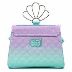 Totes & Bags Loungefly Little Mermaid Ombre Scales Shell Handle Crossbody