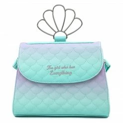 Totes & Bags Loungefly Little Mermaid Ombre Scales Shell Handle Crossbody